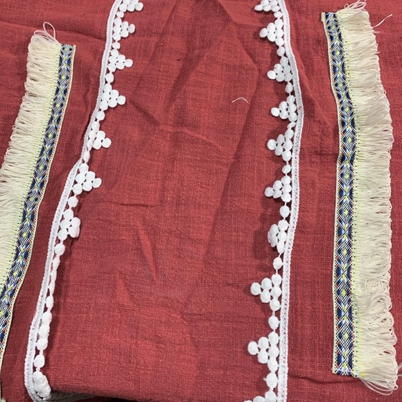 Burgundy Bamboo Cotton Santa Fe Fringe - Picture 2 of 5